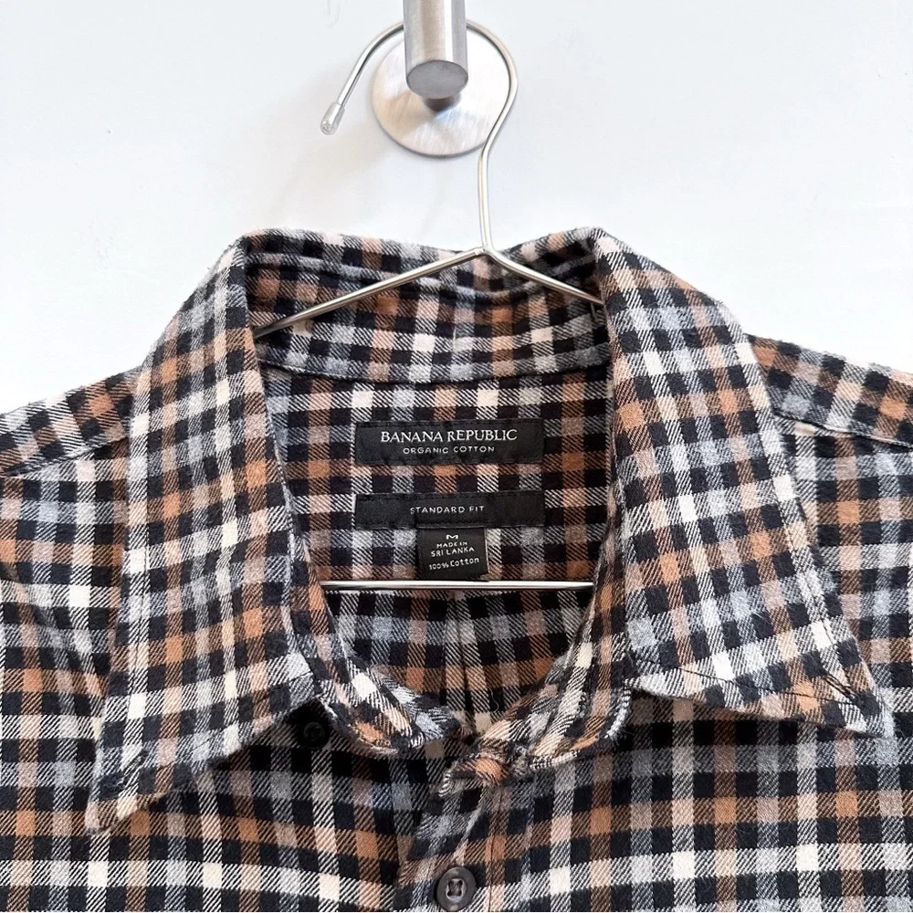 Banana Republic Denny Brown Organic Flannel Shirt